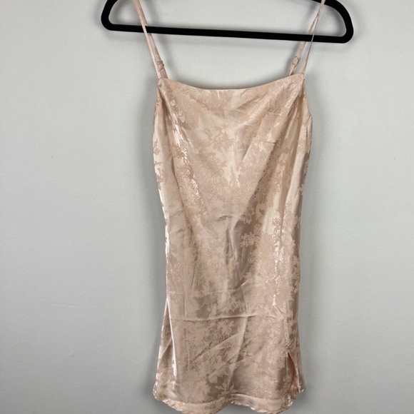 Princess Polly Norman Embroidered Satin Slip Dress Size 4 - Picture 8 of 8